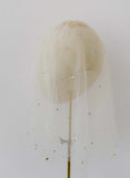crystal embellished short tulle bridal veil by twigs and honey