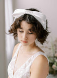 silk bridal bow headband by twigs and honey