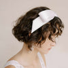 silk bridal bow headband by twigs and honey