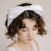 silk bridal bow headband by twigs and honey