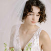 80s inspired voluminous short poufy bridal veil by twigs and honey