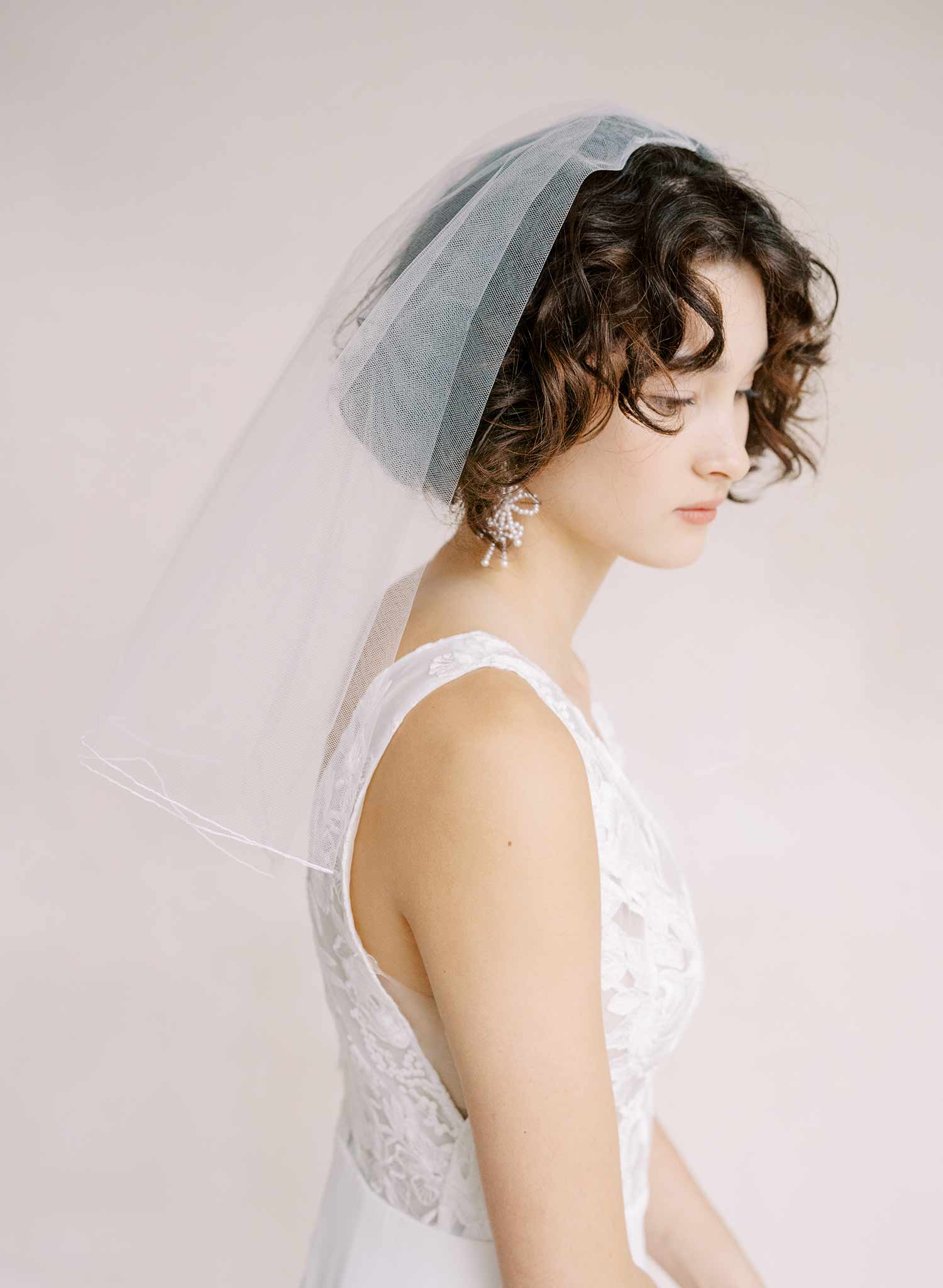Pencil edge bridal handmade veil by twigs & honey