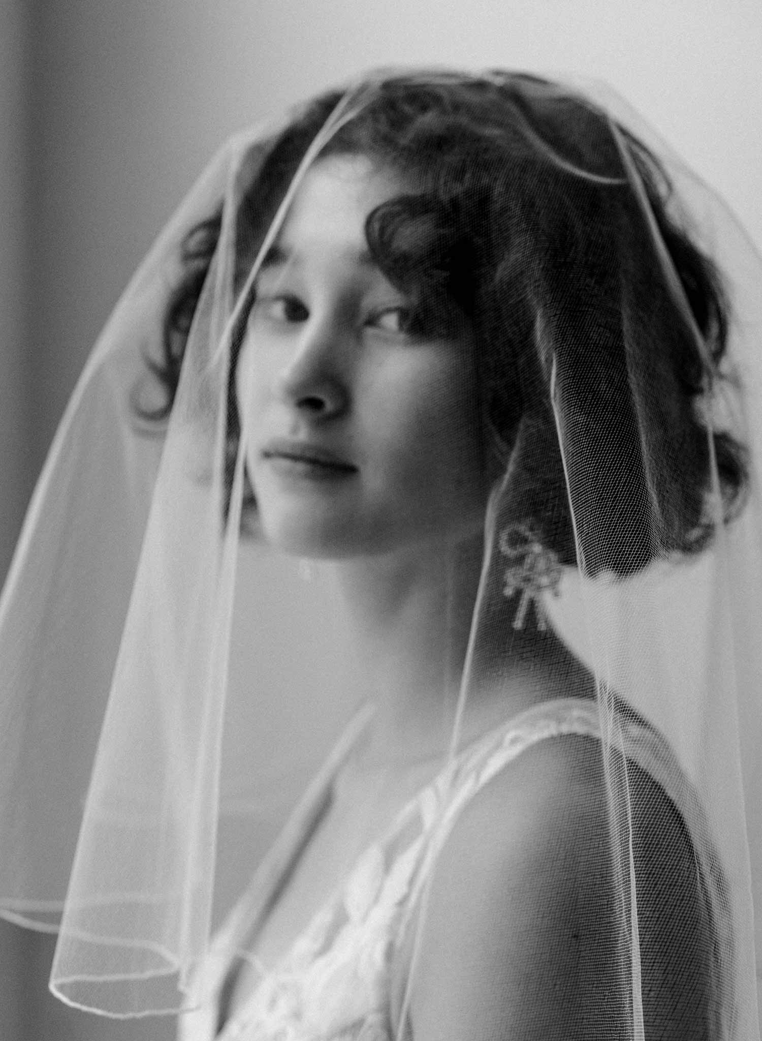 Pencil edge bridal handmade veil by twigs & honey