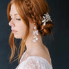 Bridal hair comb with crystals by twigs and honey