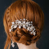 Bridal hair comb with crystals by twigs and honey