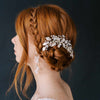 Bridal hair comb with crystals by twigs and honey