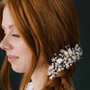 Bridal hair comb with crystals by twigs and honey