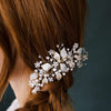 Bridal hair comb with crystals by twigs and honey