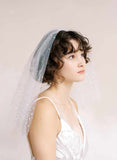 Short bridal tulle fun veil with beads by twigs & honey