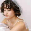 Short bridal tulle fun veil with beads by twigs & honey
