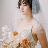 Short bridal tulle fun veil with beads by twigs & honey