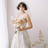 Short bridal tulle fun veil with beads by twigs & honey