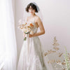 Short bridal tulle fun veil with beads by twigs & honey