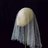 Short bridal tulle fun veil with beads by twigs & honey