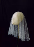 Short bridal tulle fun veil with beads by twigs & honey