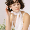 Tulle bridal scarf with pearls by twigs & honey