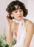 Tulle bridal scarf with pearls by twigs & honey