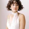 Tulle bridal scarf with pearls by twigs & honey