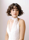 Tulle bridal scarf with pearls by twigs & honey