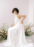 Tulle bridal scarf with pearls by twigs & honey