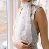 Tulle bridal scarf or wrap with flowers by twigs and honey