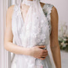 Tulle bridal scarf or wrap with flowers by twigs and honey