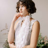 Tulle bridal scarf or wrap with flowers by twigs and honey