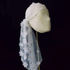 Tulle bridal scarf or wrap with flowers by twigs and honey