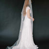Cathedral bridal veil with hand sewn flowers by twigs & honey