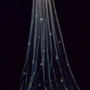 Cathedral bridal veil with hand sewn flowers by twigs & honey