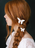 Crystal encrusted bridal butterfly bobby pins by twigs & honey