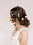 Gold dragonfly hairpins by twigs and honey