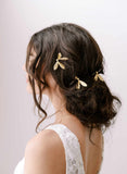 Gold dragonfly hairpins by twigs and honey