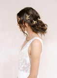 Gold dragonfly hairpins by twigs and honey