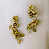Gold colored bridal earrings by twigs and honey