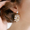 bridal oval crstal post back earrings by twigs & honey