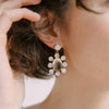bridal oval crstal post back earrings by twigs & honey