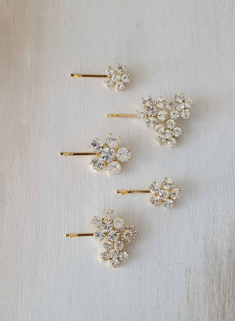 bridal crystal blossom pin set by twigs and honey