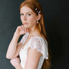 Baguette rectangular shaped crystal bridal hair pin set by twigs and honey