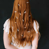Baguette rectangular shaped crystal bridal hair pin set by twigs and honey