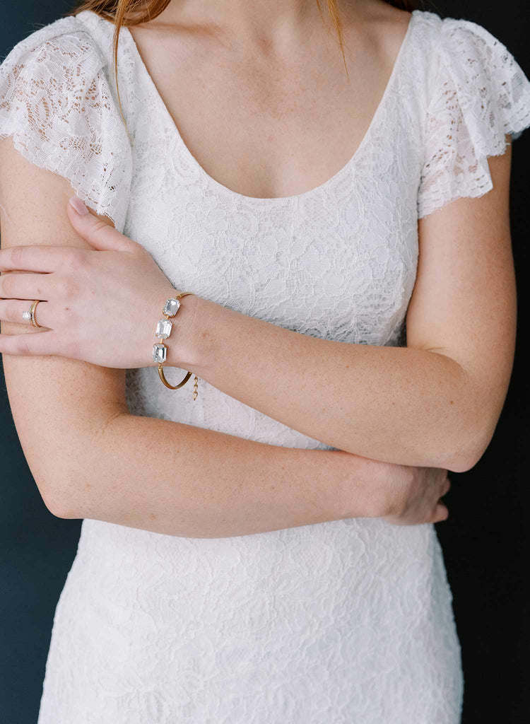 crystal bridal wedding bracelet by twigs and honey