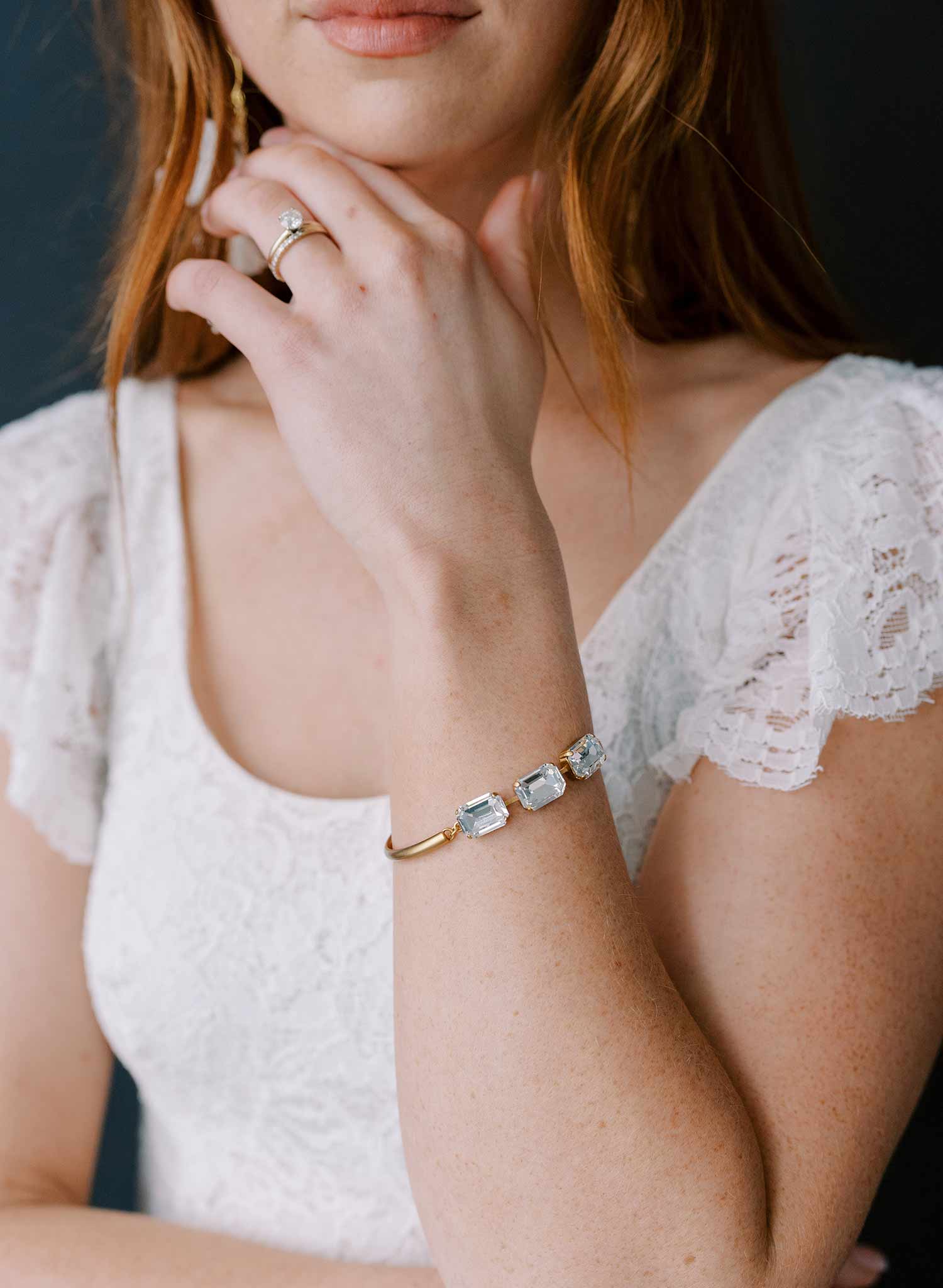 crystal bridal wedding bracelet by twigs and honey
