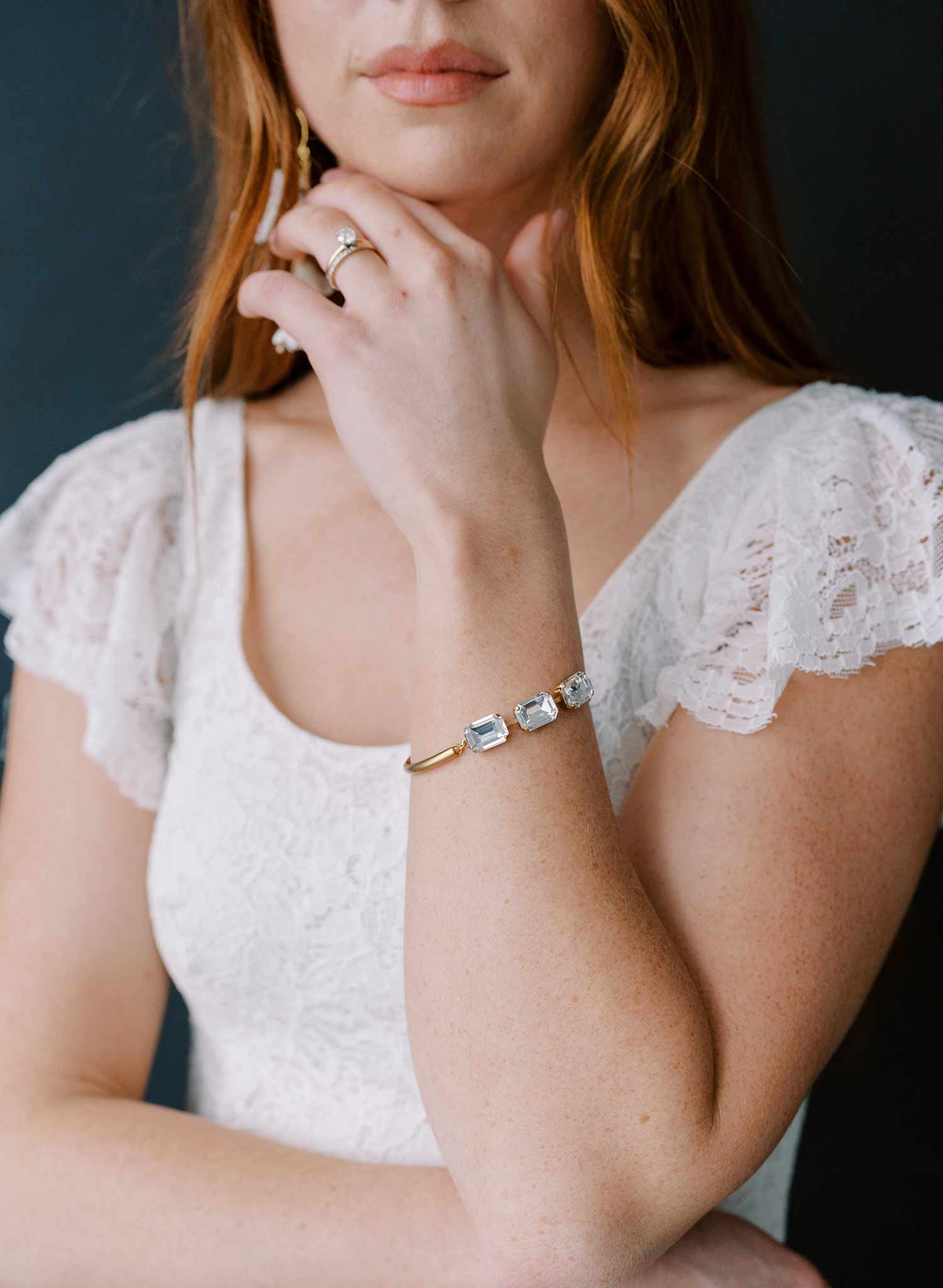 crystal bridal wedding bracelet by twigs and honey