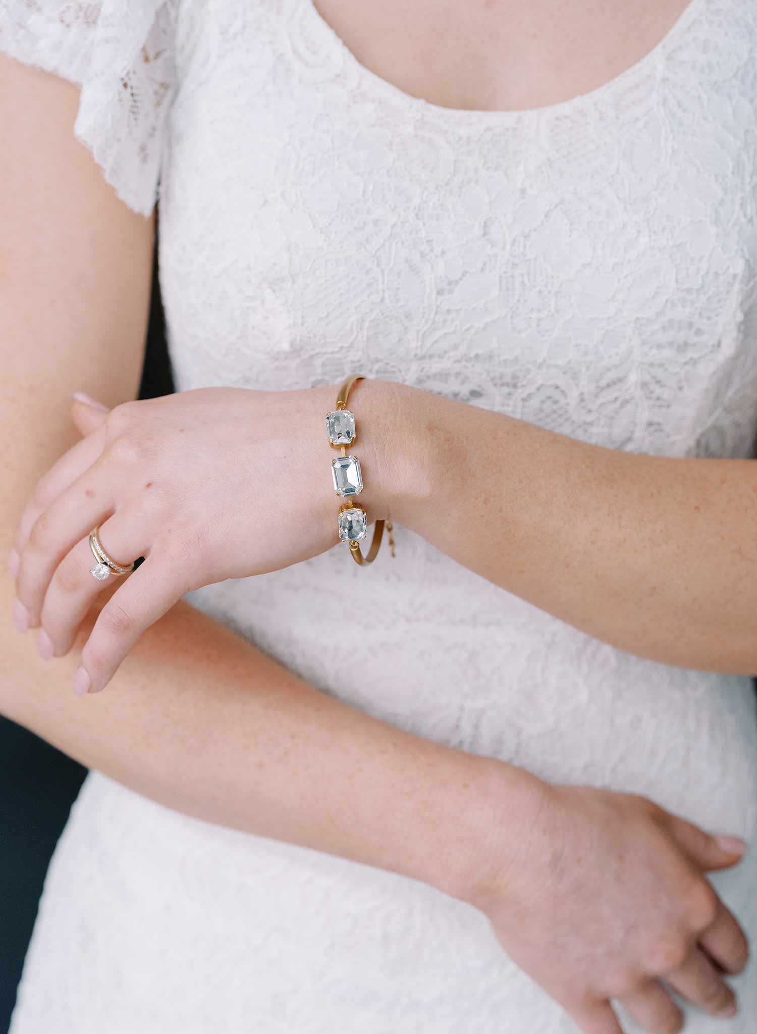 Octagon crystal bridal bracelet - Style #2380