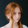 Bridal post back crystal earrings by twigs & honey