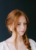 Bridal post back crystal earrings by twigs & honey