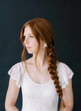 Bridal post back crystal earrings by twigs & honey