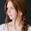 Bridal post back crystal earrings by twigs & honey