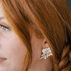 Bridal post back crystal earrings by twigs & honey