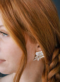 Bridal post back crystal earrings by twigs & honey